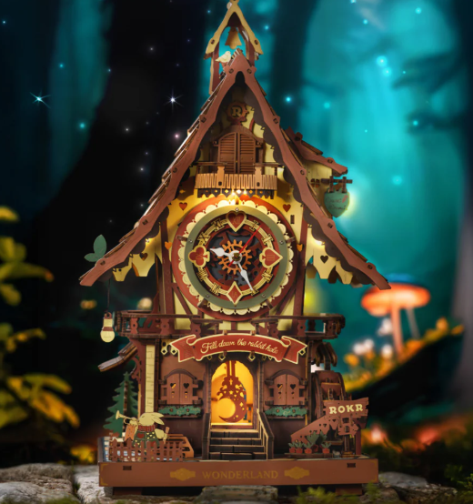 Robotime Cuckoo Clock Mechanical 3D Wooden Puzzle