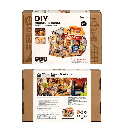 Robotime Rolife DIY Miniature House Corner Bookstore