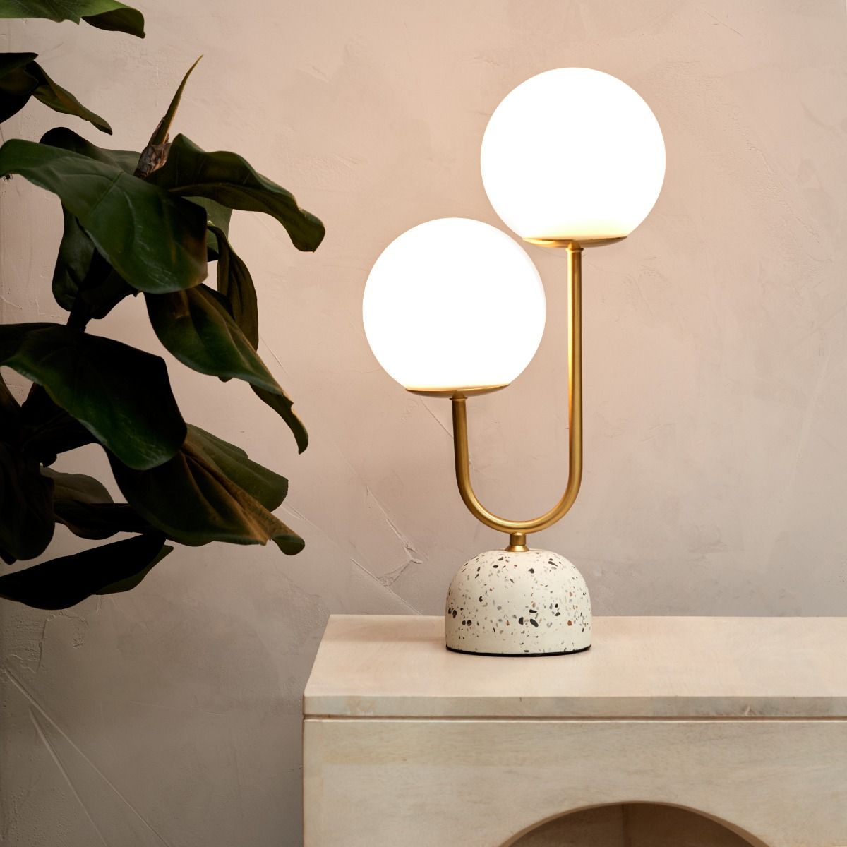 AMALFI TIVOLI TABLE LAMP WHITE/GOLD 20X12X52CM