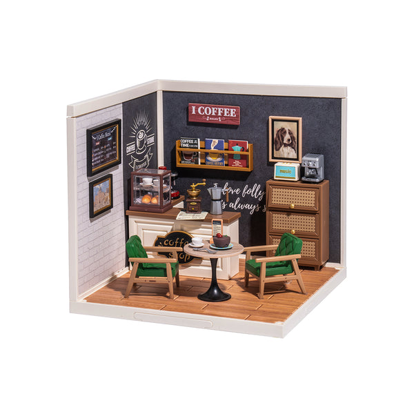 Robotime Rolife Super Creator Breezy Time Cafe DIY Miniature House Kit DW001B