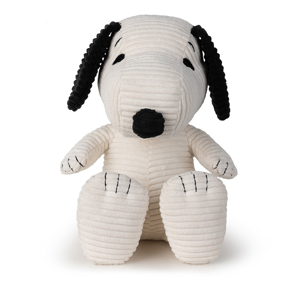 Snoopy Sitting Corduroy Cream in giftbox ( 27cm)