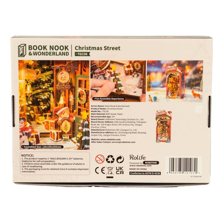 Robotime Rolife DIY Book Nook Christmas Street TGC06
