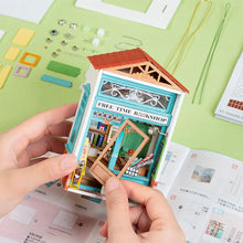 Load image into Gallery viewer, Robotime Rolife 3D DIY Wooden Puzzle Free Time Bookshop Miniature Dollhouse Kit DS008
