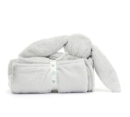 Jellycat Blankie Bashful Silver Bunny 56cm