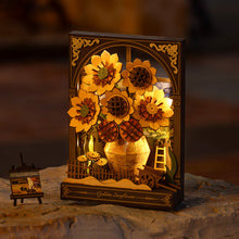 Load image into Gallery viewer, Robotime Rowood Golden Sunflower Wall Art 3D Wooden Puzzle TH002
