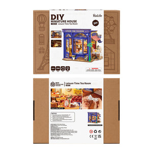 Robotime Rolife Leisure Time Tea Room DIY Miniature House DG171