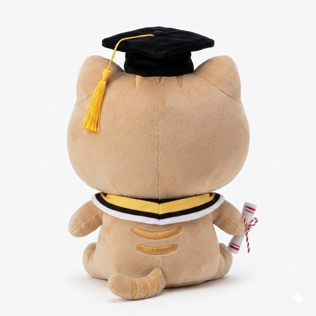 Hapins Graduation Cat Doll - Ginger Cat - M 26cm