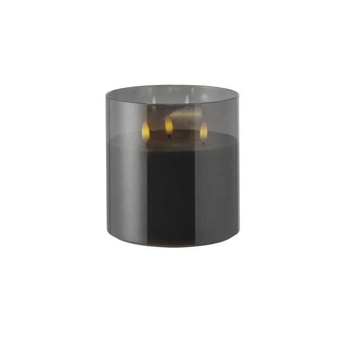 Rogue Glass Triflame Candle Black 15x15x15cm