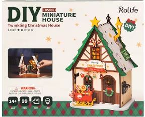 Robotime Rolife DIY Mini House Twinkling Christmas House