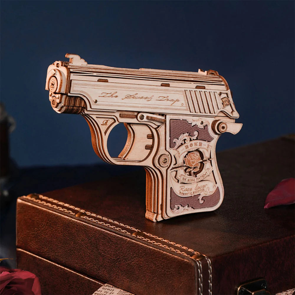 Robotime ROKR Mini Gun Wooden 3D Puzzle Toy Gun LQ502