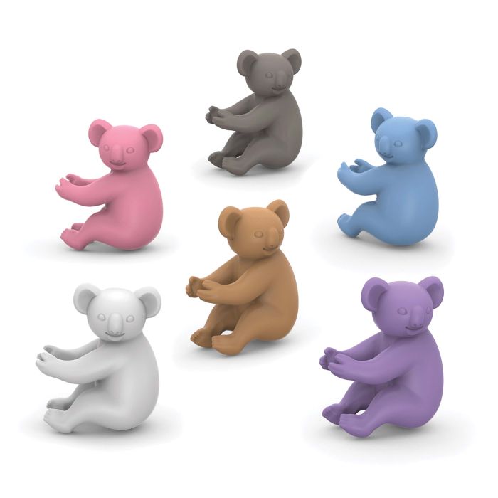 Fred Social Climbers - Koala Wine Markers 6pcs Set Multi-Coloured 1.7x3.7x3.8cm