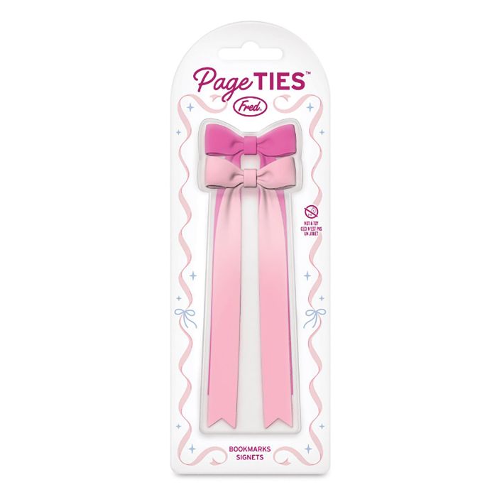 Fred Page Ties Bookmarks 2pcs Set Pink 3.5x2x2.8cm
