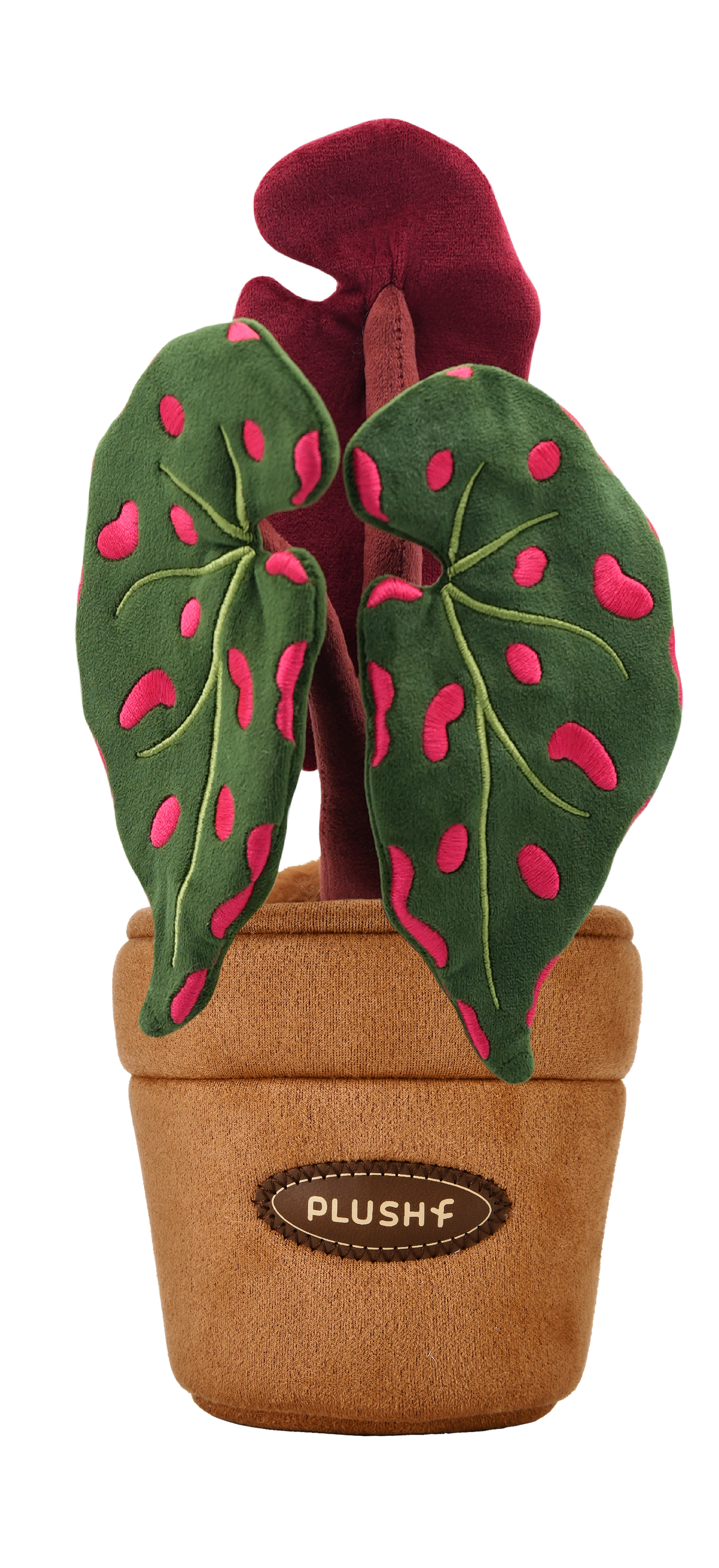 PlushWoods Begonia Negrosensis Plant Plush With Pot 22cm