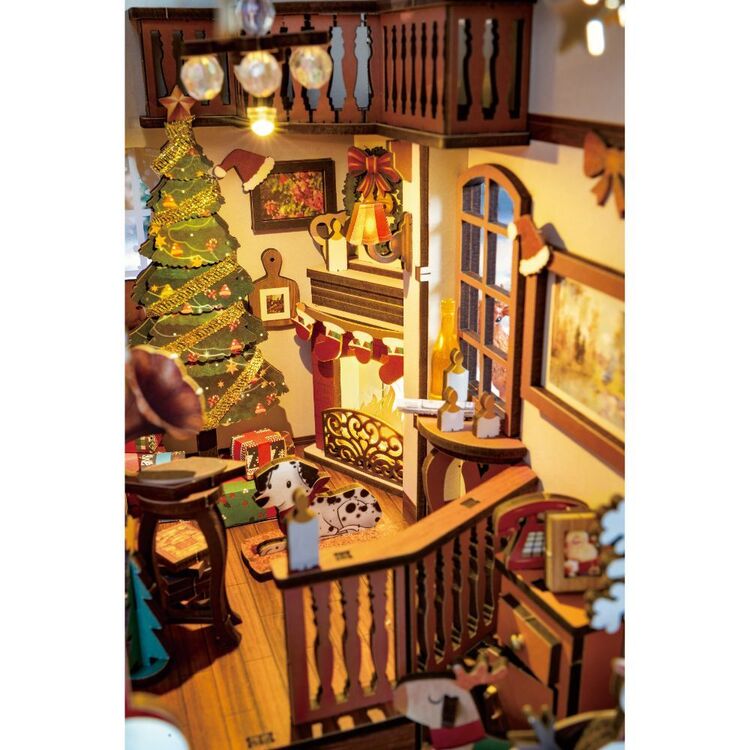 Robotime Rolife DIY Book Nook Christmas Indoor Scene TGC07