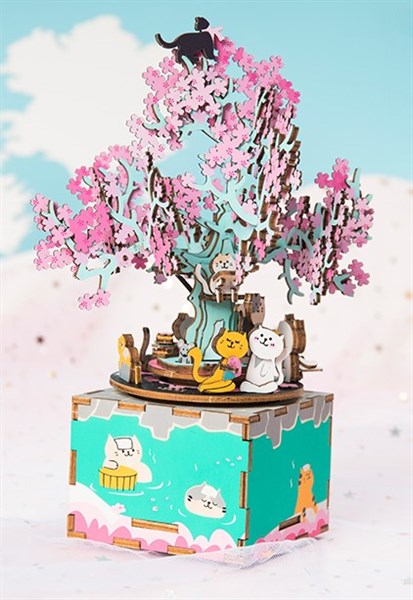 Robotime Rolife DIY Music Box Cherry Blossom Tree