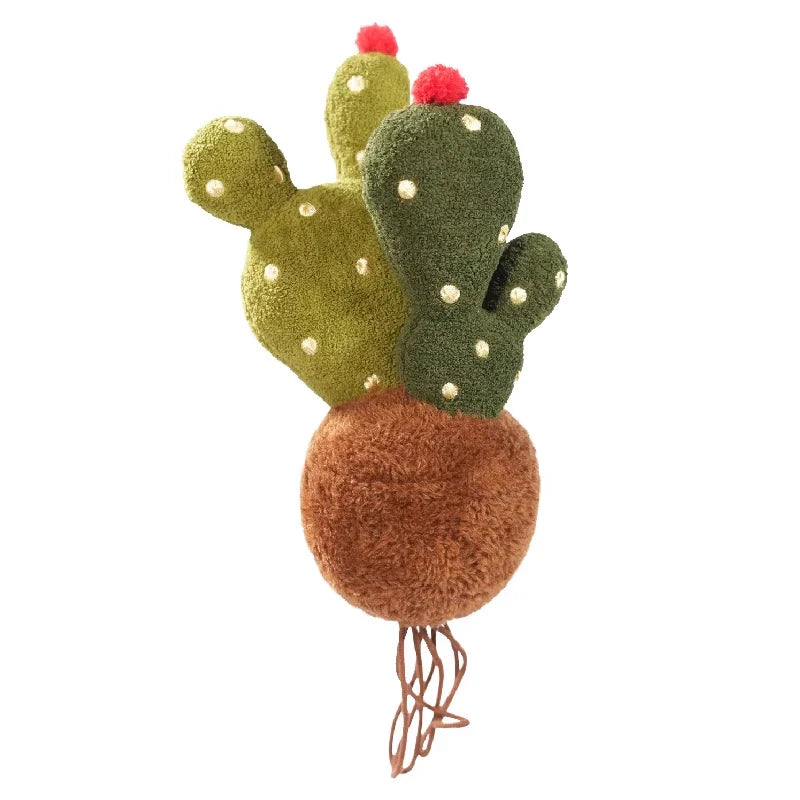 PlushWoods Bunny Ear Cactus Plant Plush With Pot 25cm