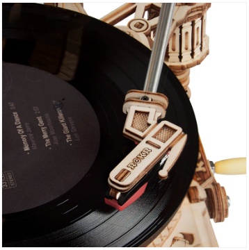 Robotime ROKR 3D Wooden Puzzle Classic Gramophone (Hand-rotating) Mechanical Models