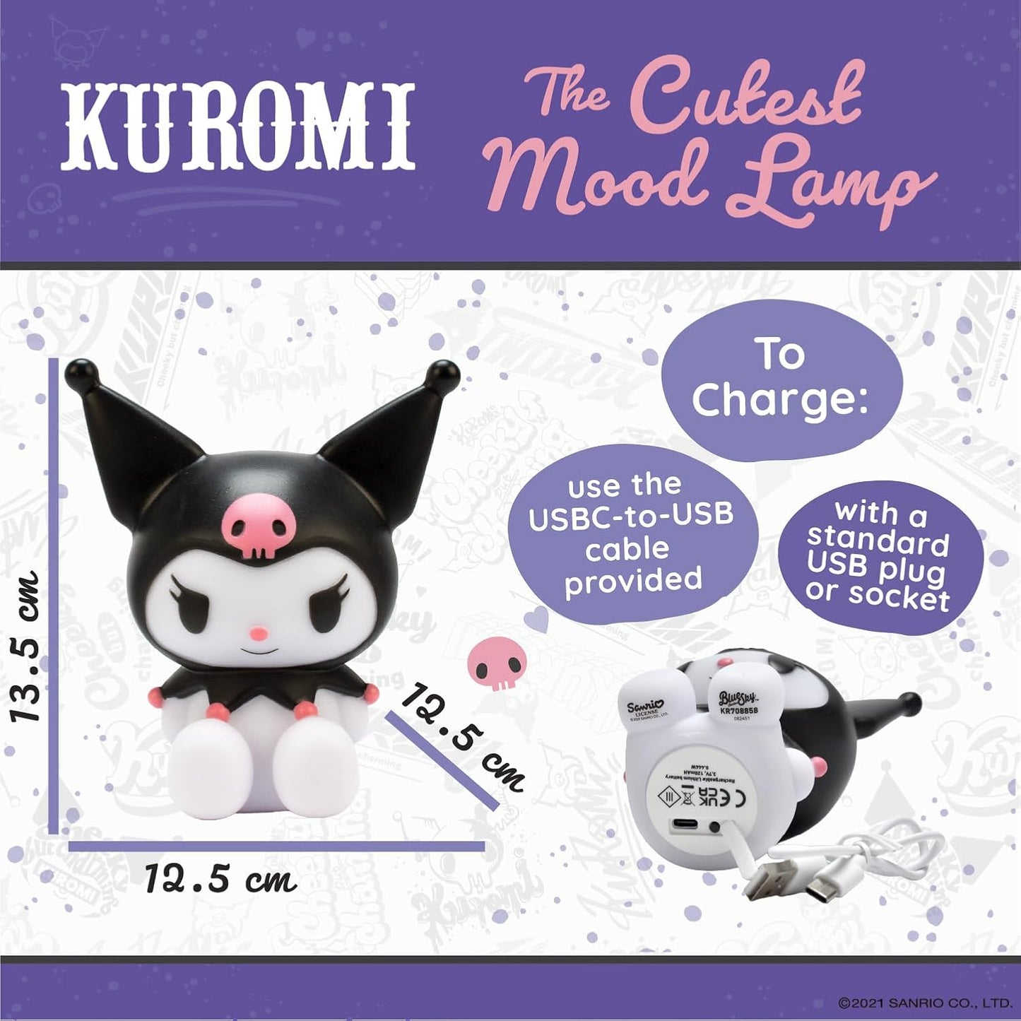 Hello Kitty and Friends Kuromi Mood Light