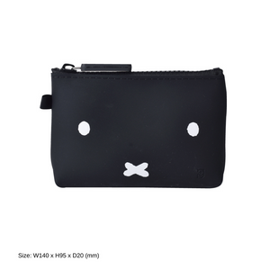 NUU-SMALL Miffy Face Black Zipper Pouch