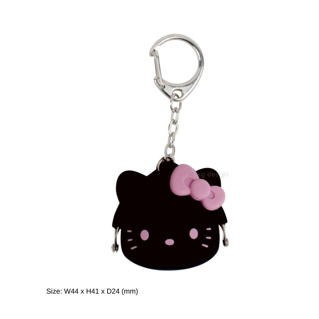 MIMI POCHI-Bit Hello Kitty Black Keyring