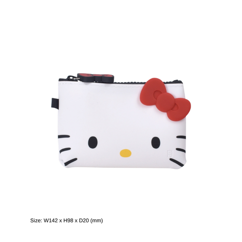 NUU-SMALL Hello Kitty White Zipper Pouch