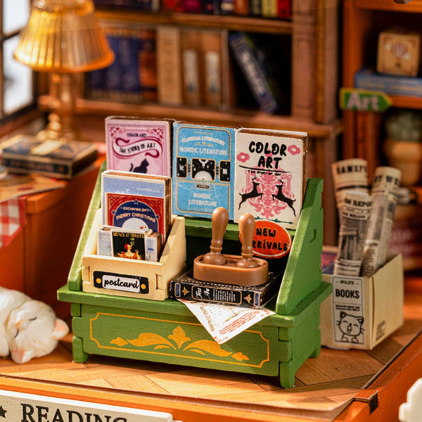 Robotime Rolife The Muse Bookshop DIY Miniature House DS040