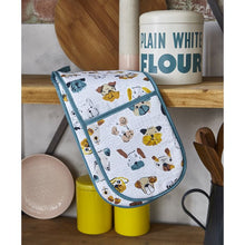 Load image into Gallery viewer, Ulster Weavers Mutley Crew Double Oven Glove White/Grey 88x18x2cm
