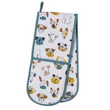 Load image into Gallery viewer, Ulster Weavers Mutley Crew Double Oven Glove White/Grey 88x18x2cm
