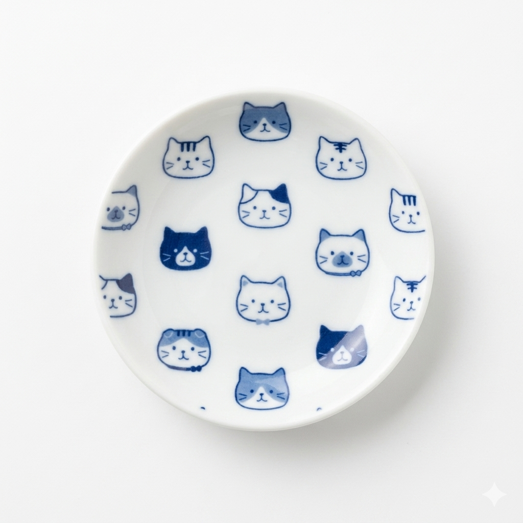 FFN Blue-dyed Sauce Dish - Fuku Family