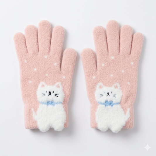 FFN Squatting Cat Gloves - Persian Cat