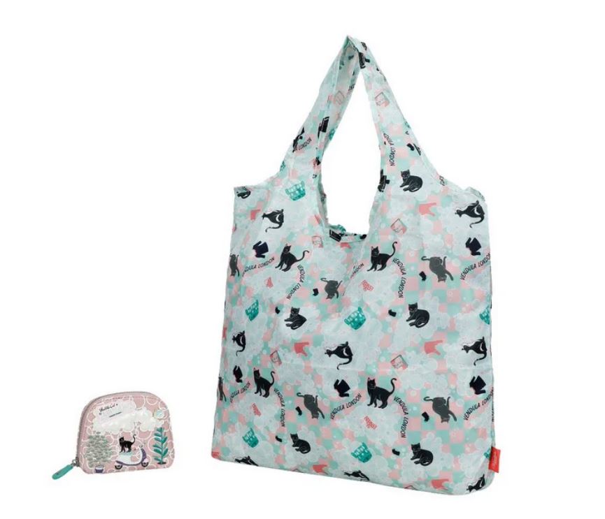 Vendula London Bubble Cats Folding Shopper and Purse