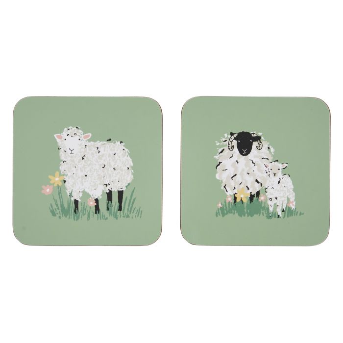 Ulster Weavers Woolly Sheep Coaster 4pcs Set 11x11x1cm