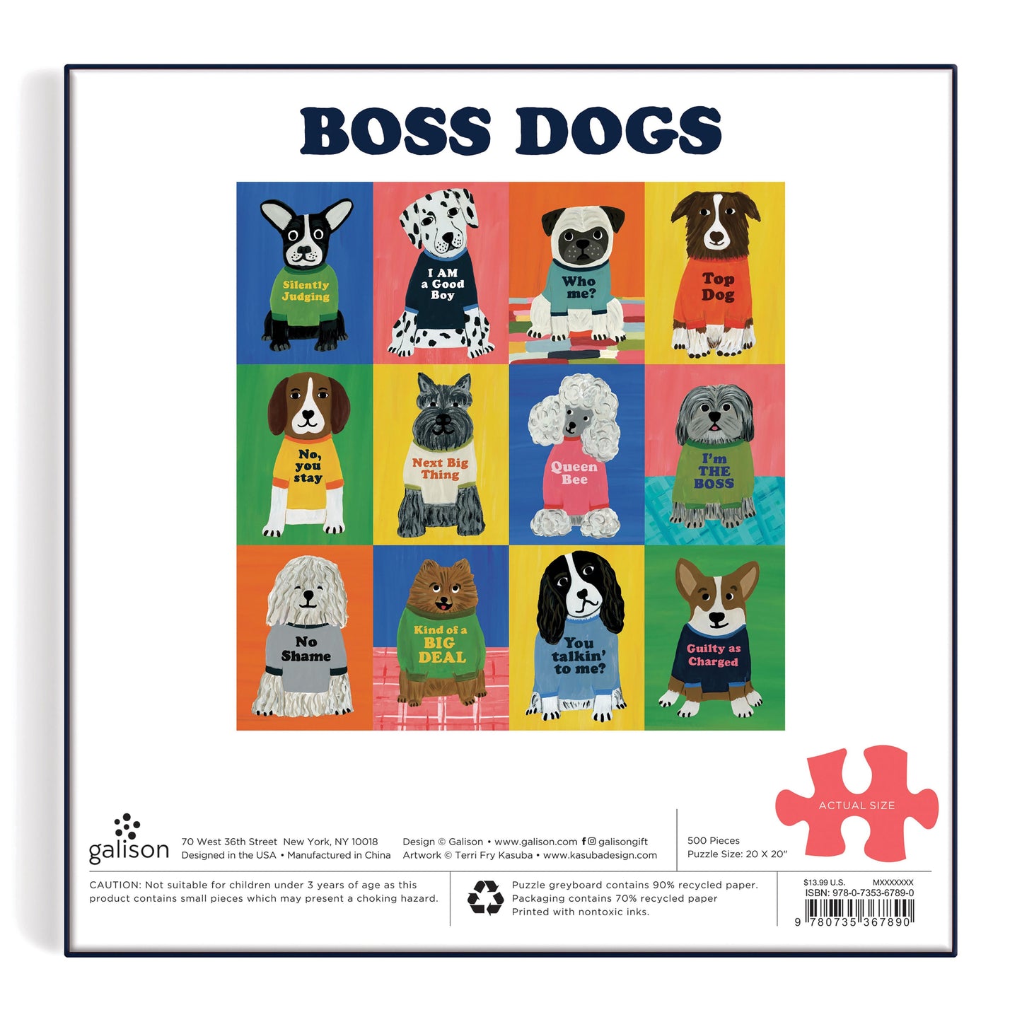 Galison Boss Dogs Puzzle - 500 pcs