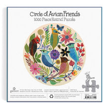 Load image into Gallery viewer, GALISON CIRCLE OF AVIAN FRIENDS ROUND PUZZLE 1000PC MULTI-COLOURED
