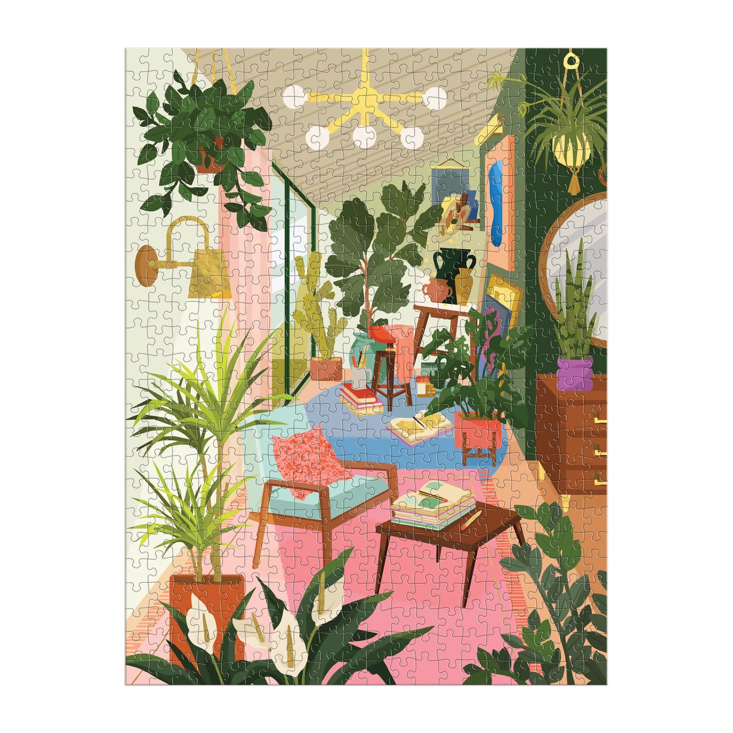 Galison Houseplants Book Puzzle - 500 pcs