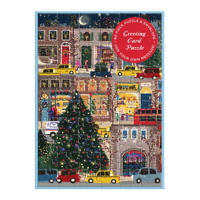 Galison Joy Laforme Winter Lights Greeting Card Puzzle Multi-Coloured 18.7x13.5x0.5cm