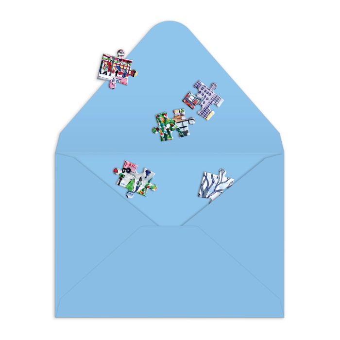 Galison Christmas in the City Greeting Card Puzzle Multi-Coloured 18.7x13.5x0.5cm
