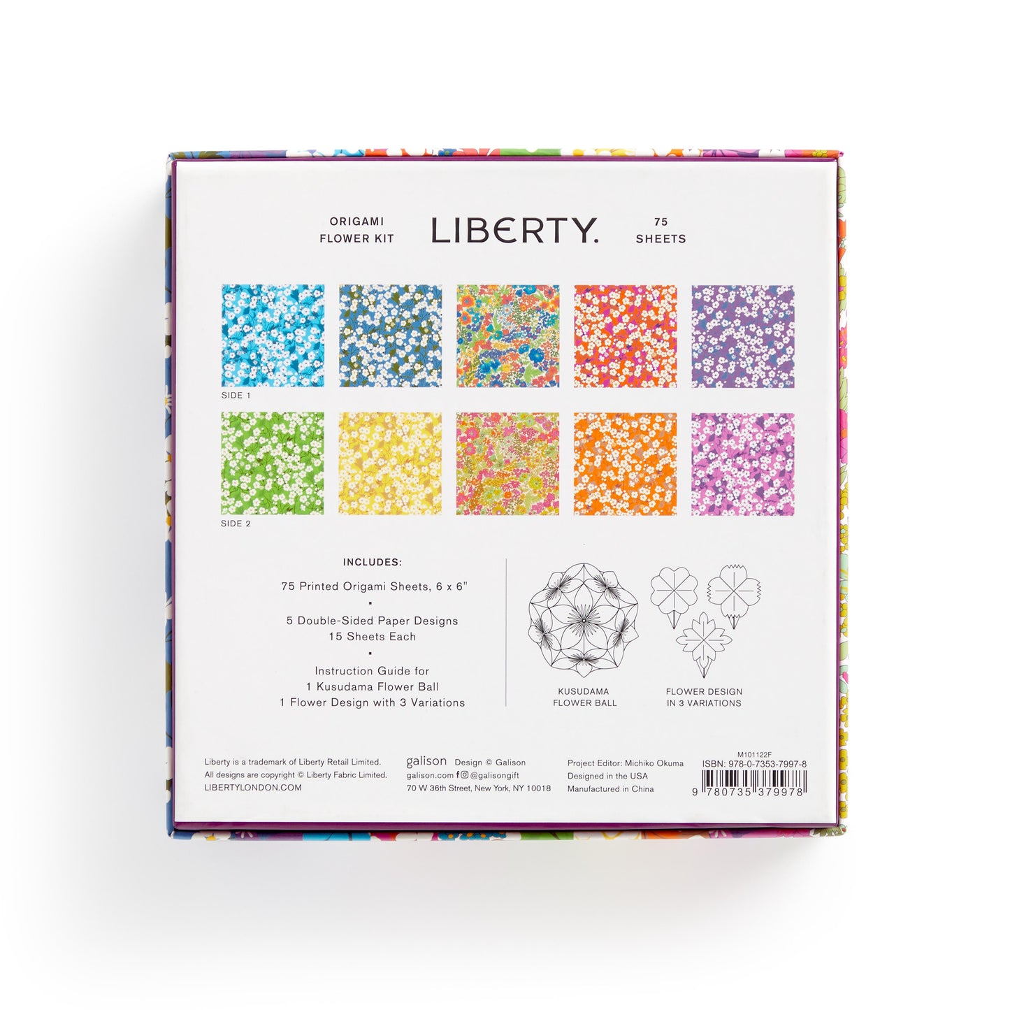 Galison Floral Origami Flower Kit