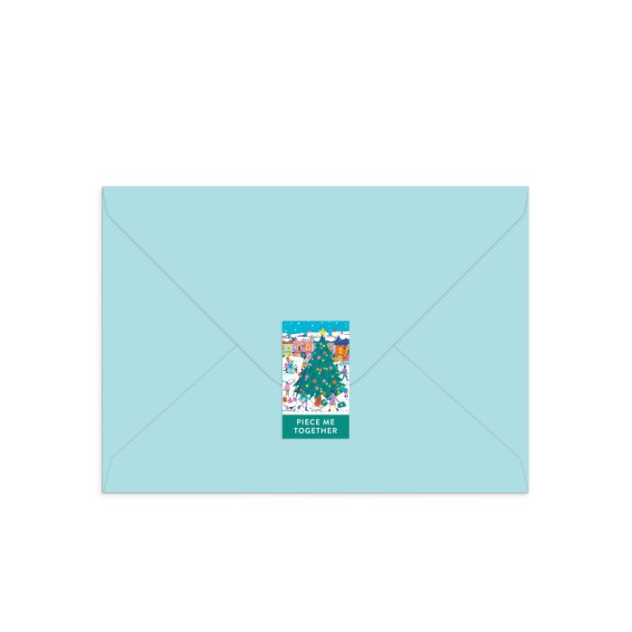Galison Merry & Bright Greeting Card Puzzle Multi-Coloured 18.7x13.5x0.5cm