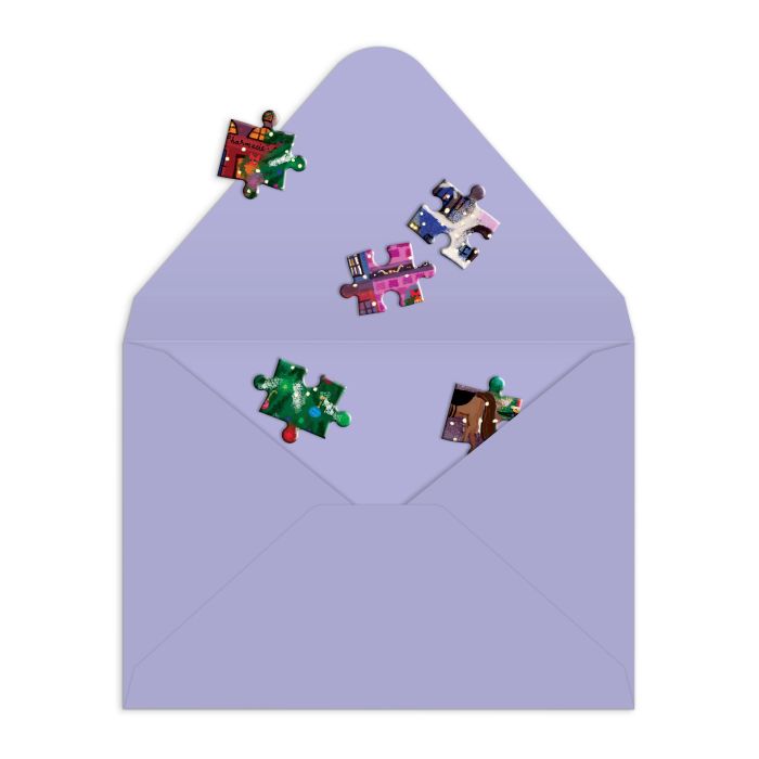 Galison Joy Laforme Christmas Square Greeting Card Puzzle Multi-Coloured 18.7x13.5x0.5cm