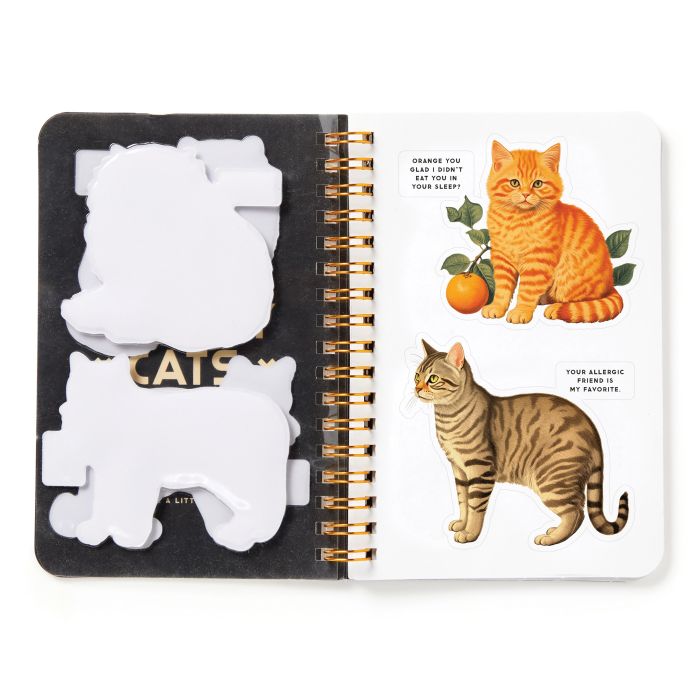 Brass Monkey Moody Cats Sticker Book Multi-Coloured 11x0.05x15cm
