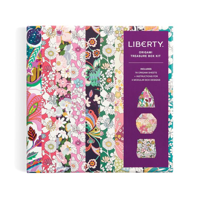 Galison Liberty Origami Treasure Box Kit Multi-Coloured 5x17x17cm
