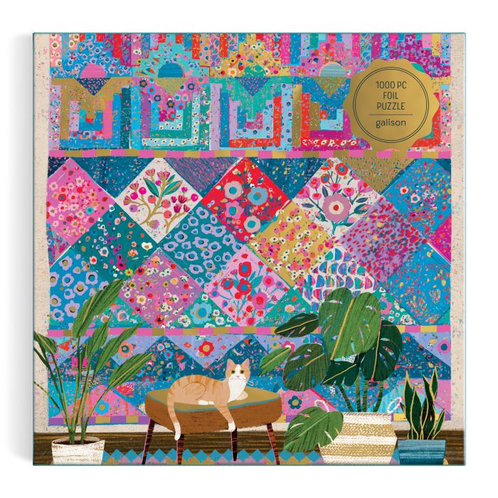 Galison Victoria Ball Quilter's Corner Foil Puzzle 1000pcs Multi-Coloured 68.6x50.8cm