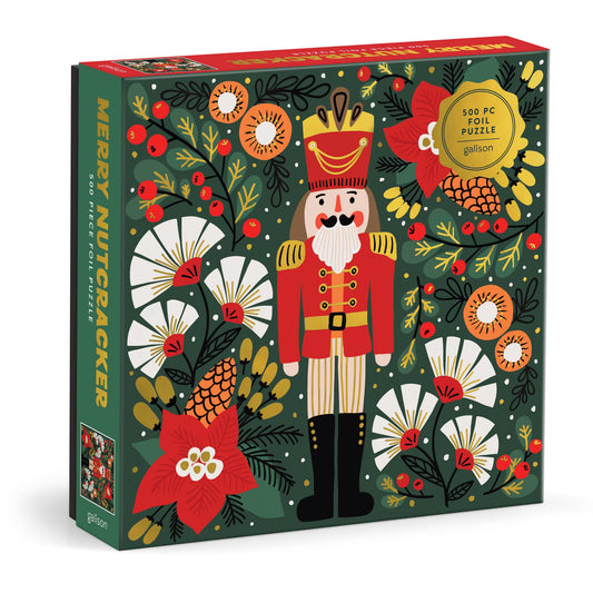 Galison Merry Nutcracker Foil Puzzle 500pcs Multi-Coloured 51x51cm