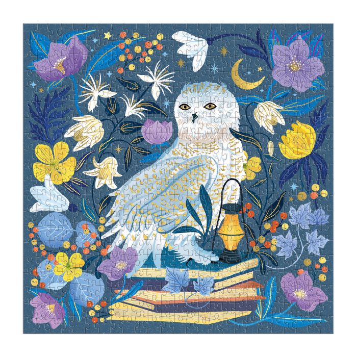 Galison Celestial Owl Foil Puzzle 500pcs Multi-Coloured 51x51cm