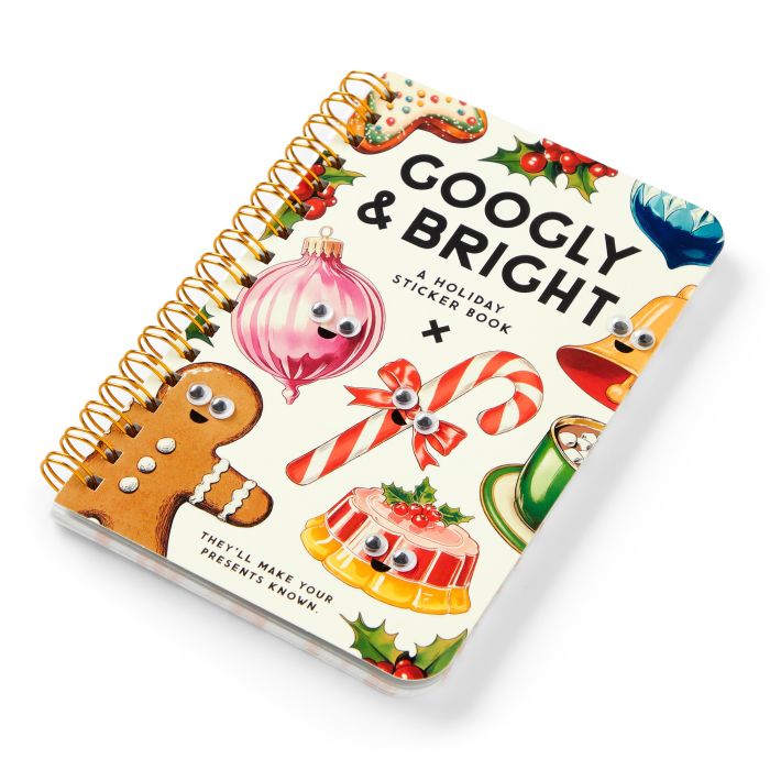 Brass Monkey Googly & Bright Holiday Sticker Book Multi-Coloured 10.2x2.5x15.2cm