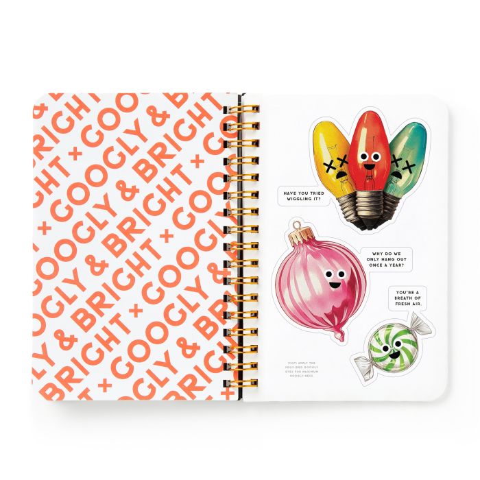 Brass Monkey Googly & Bright Holiday Sticker Book Multi-Coloured 10.2x2.5x15.2cm