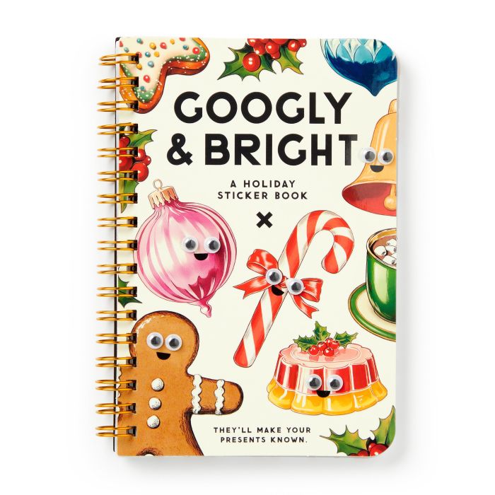 Brass Monkey Googly & Bright Holiday Sticker Book Multi-Coloured 10.2x2.5x15.2cm