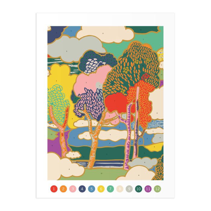 Galison Liberty Prospect Road Paint by Number Kit Multi-Coloured 22.9x2x30.5cm