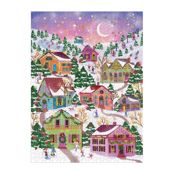 Galison Joy Laforme Snowcap Village Puzzle 1000pcs Multi-Coloured 50.8x68.5cm